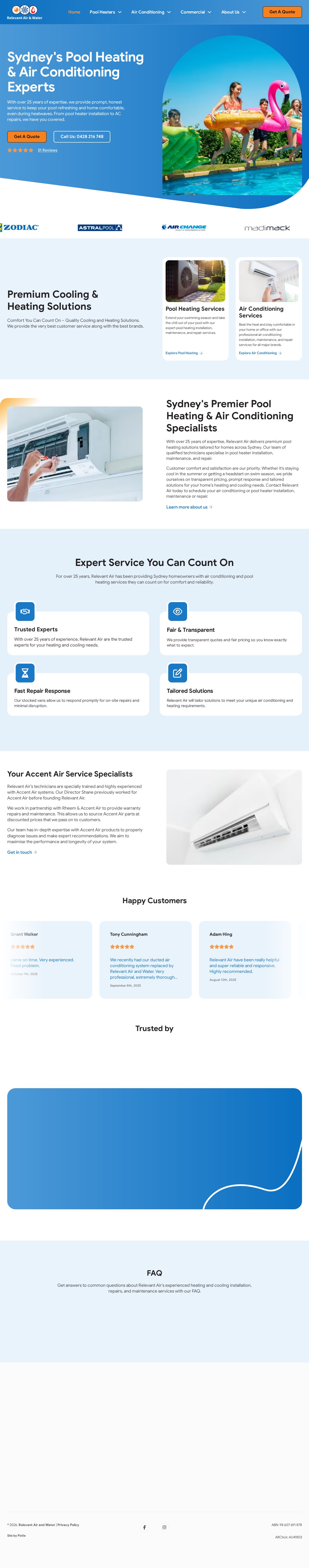 Relevant Air and Water website