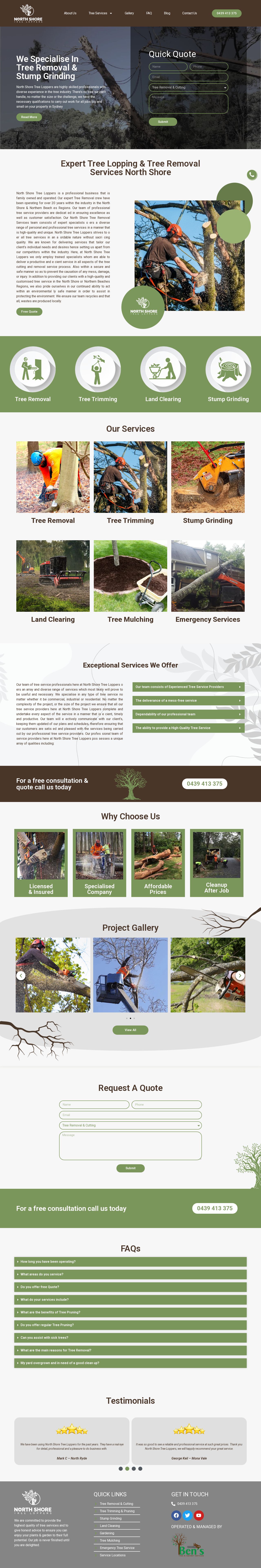 North Shore Tree Loppers website