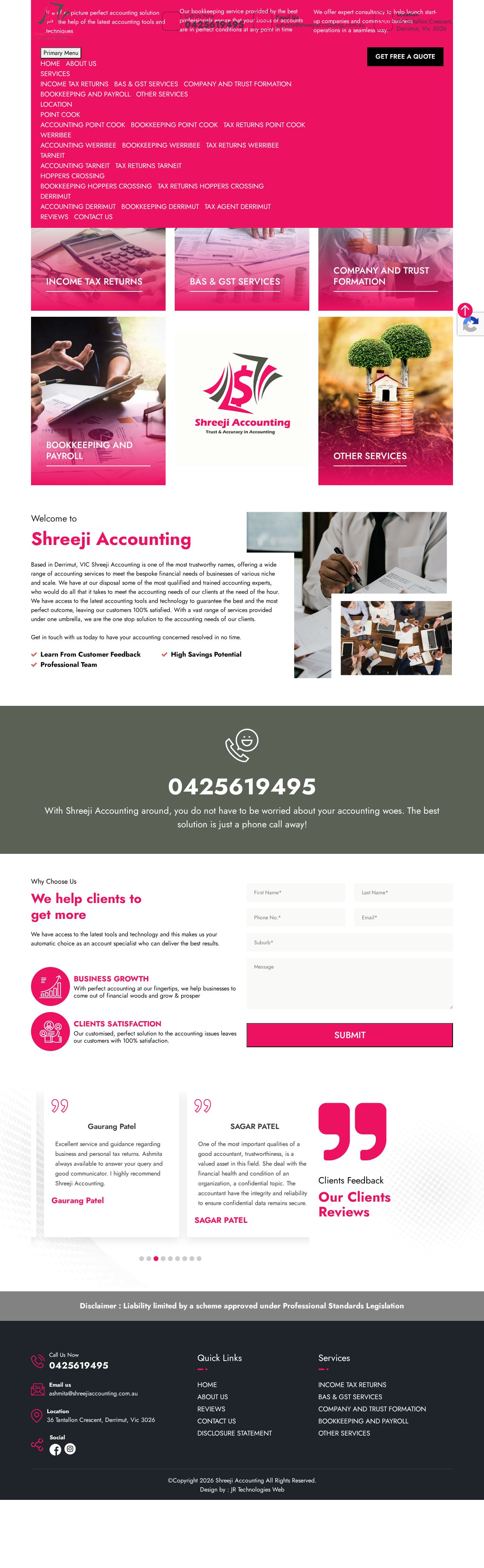 Shreeji Accounting website