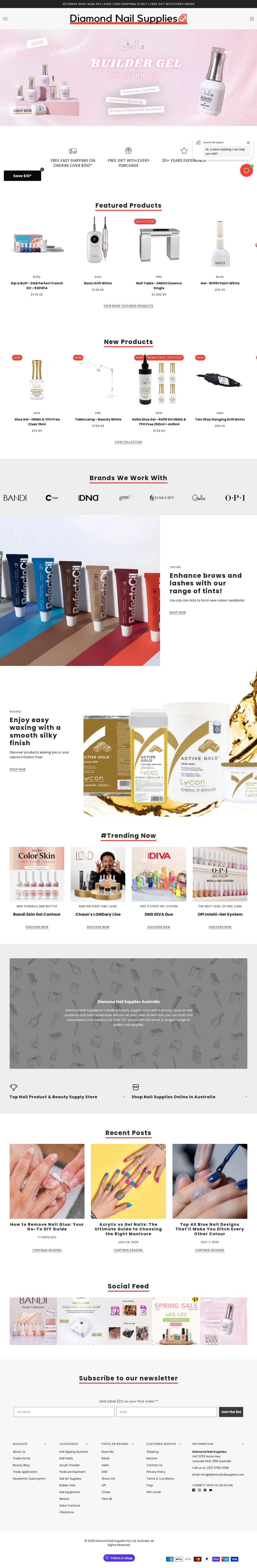 Diamond Nail Supplies website