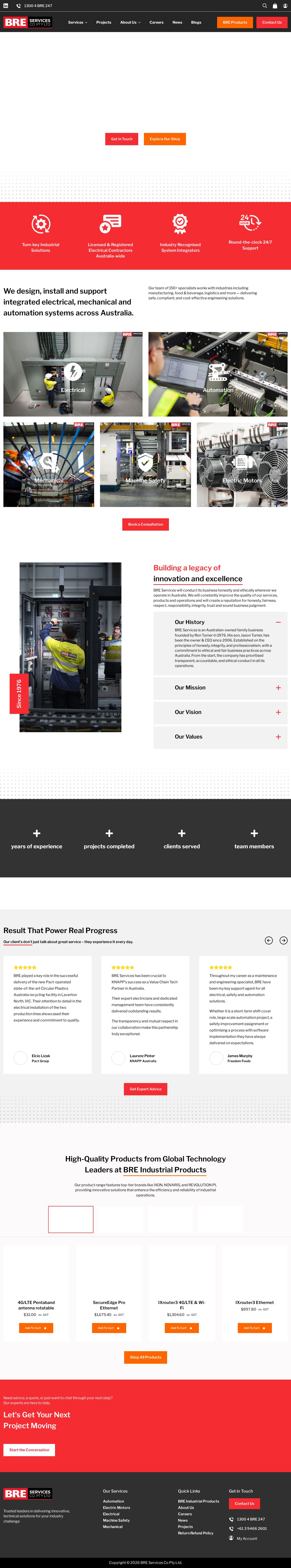 BRE Services website
