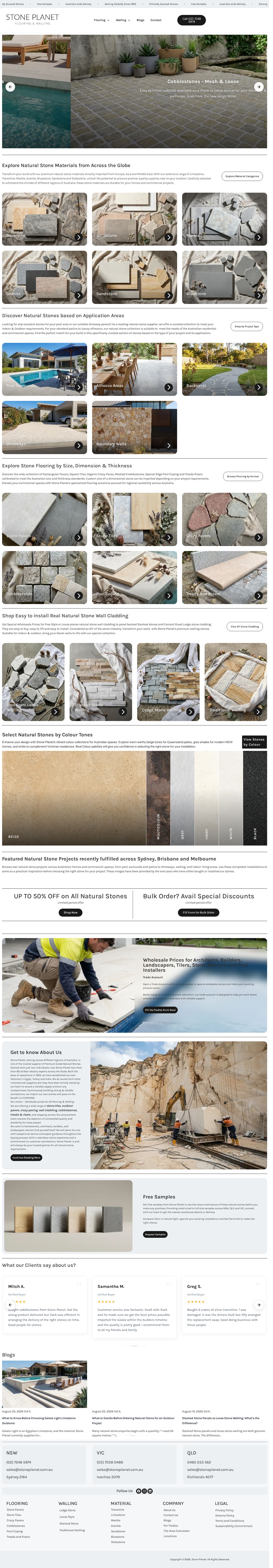 Stone Planet - Natural stone Importer and wholesale suppliers website