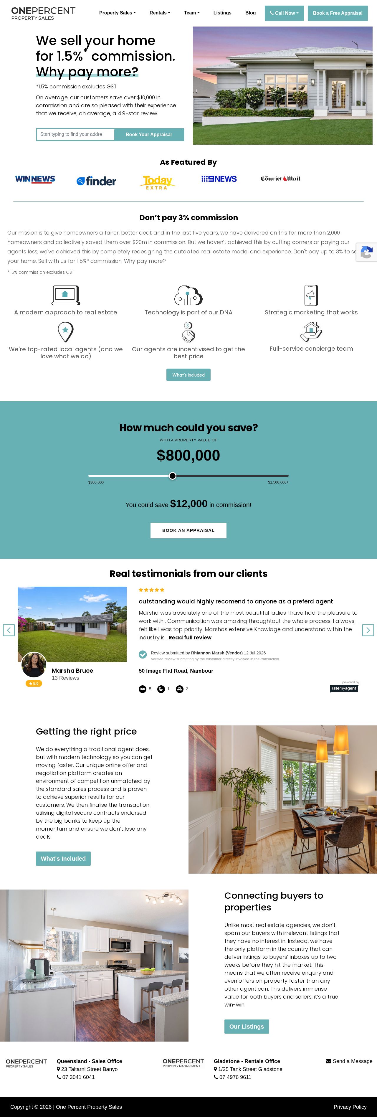 One Percent website