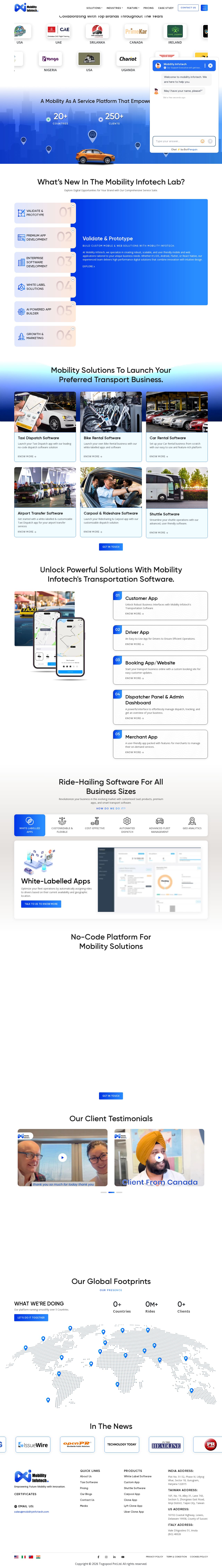 Mobility Infotech website