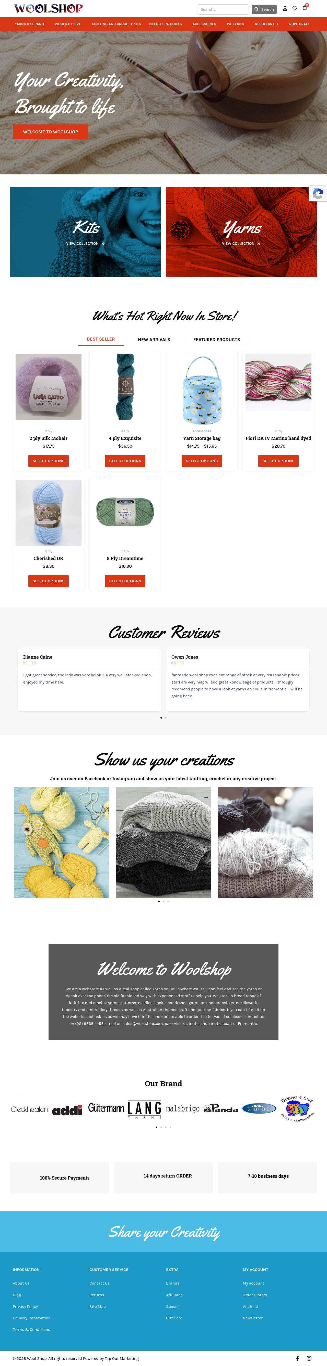 Yarns on Collie website