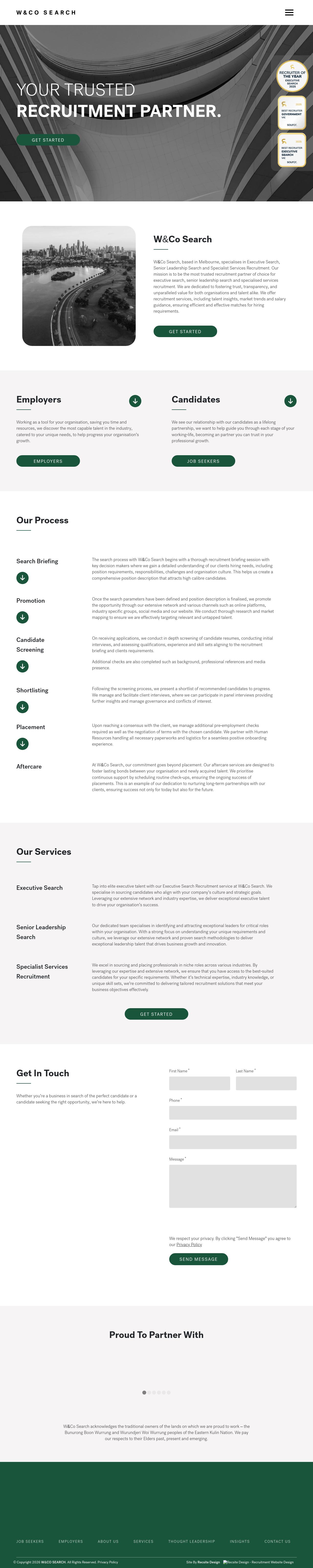W&CO Search website
