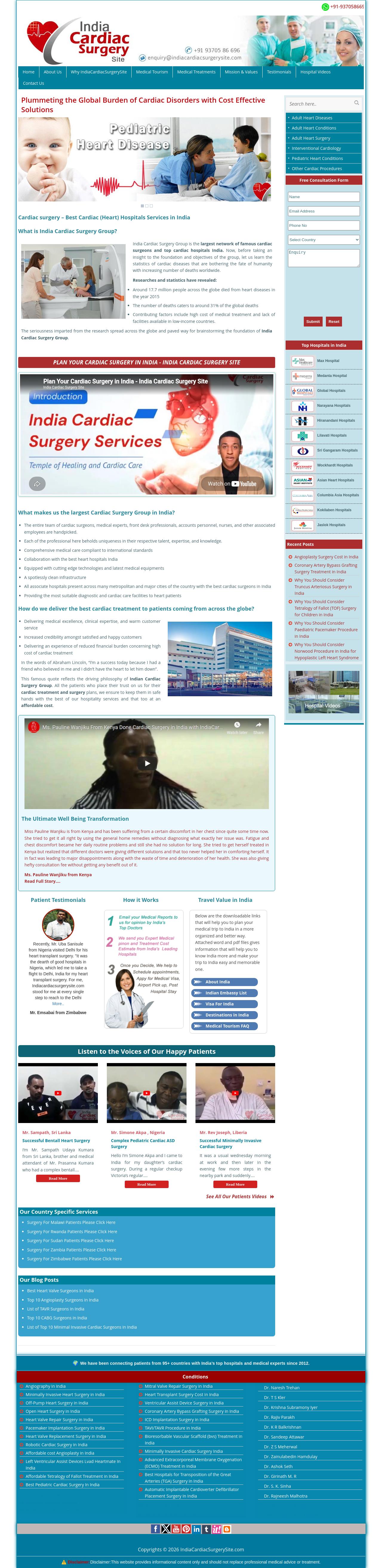 India Cardiac Surgery Consultants Pvt.Ltd website