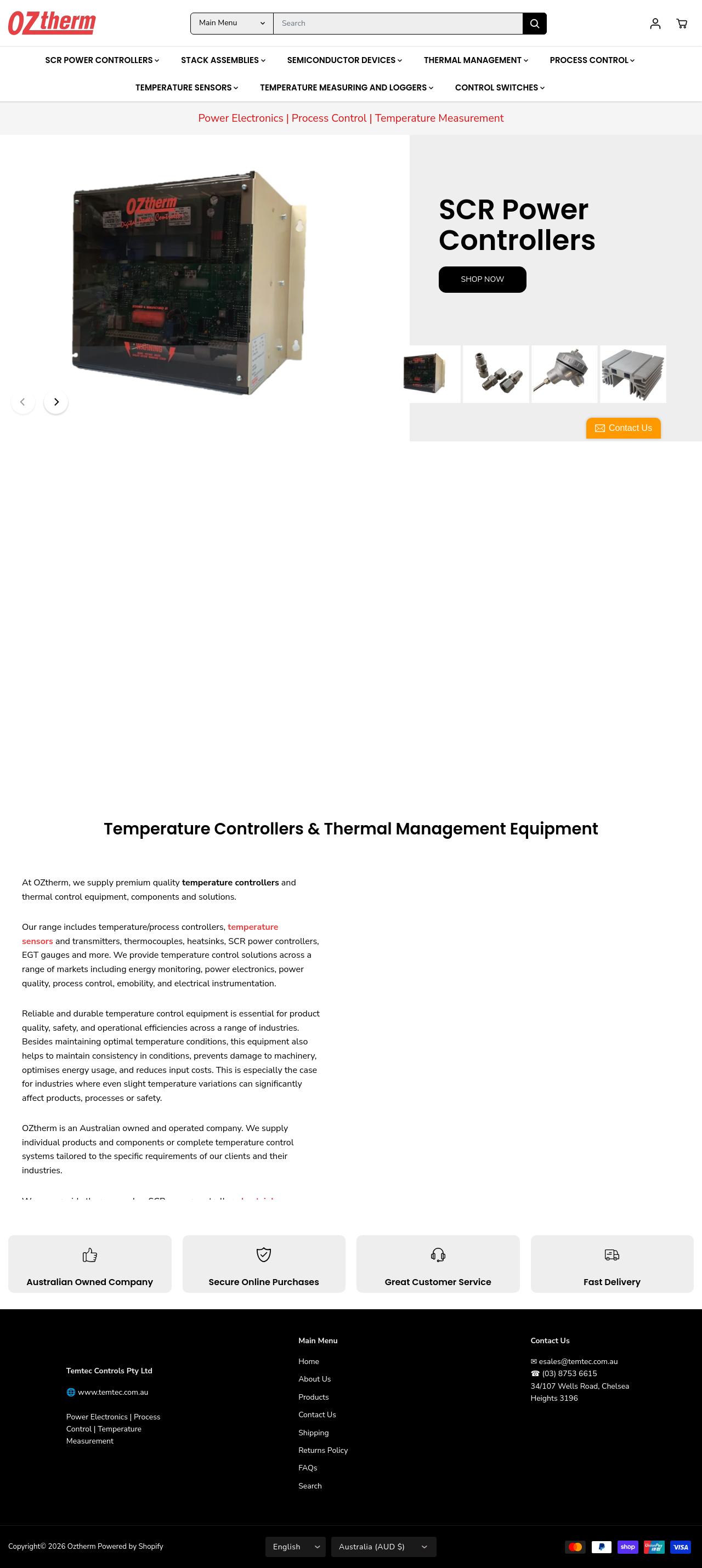 Oztherm website
