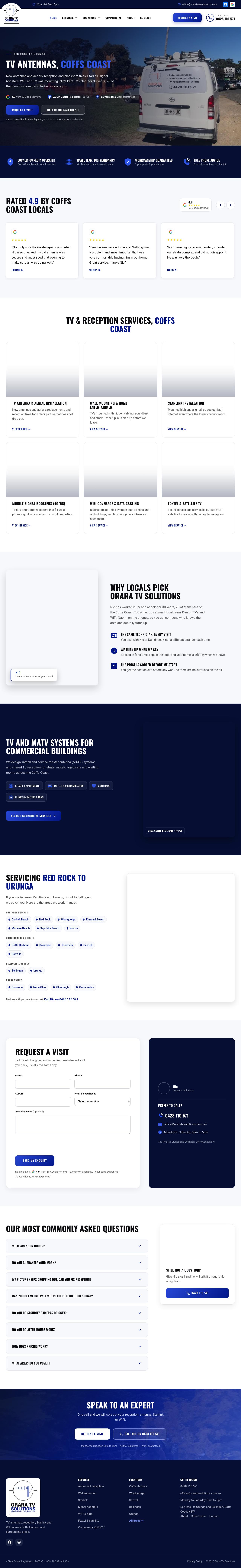 Orara TV Solutions website