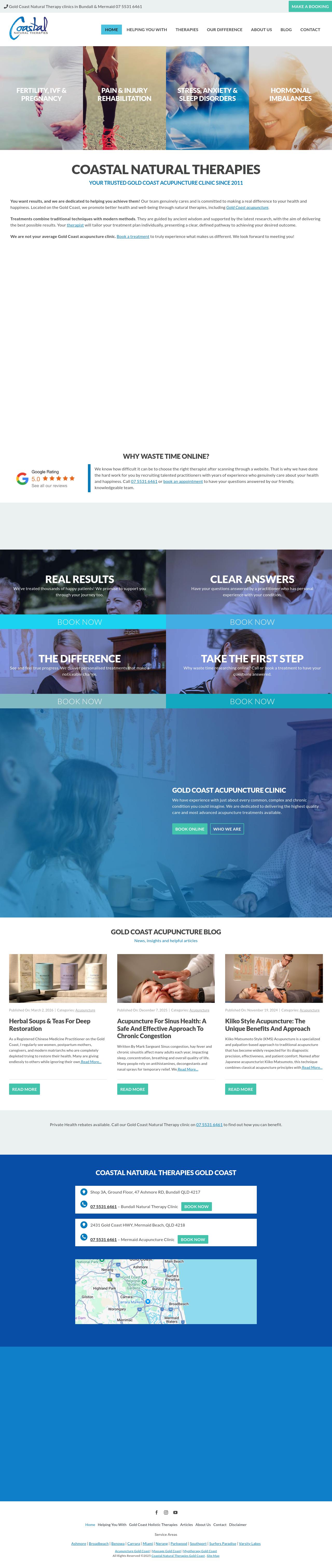 Coastal Natural Therapies website