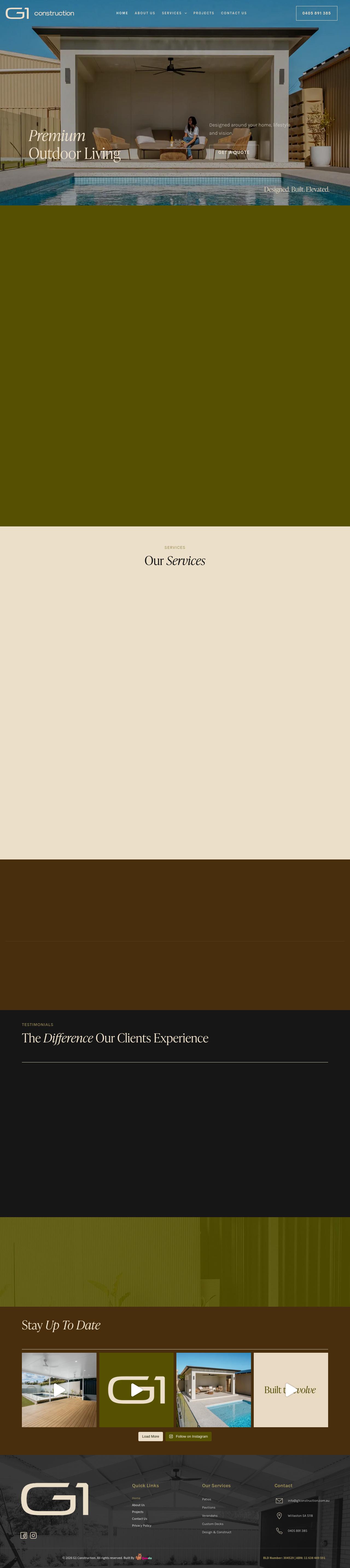 G1 Construction website